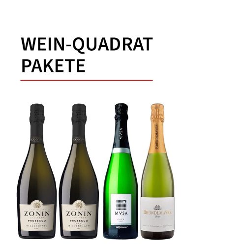 Wein Quadrat Paket -Alles was prickelt